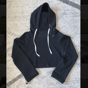 Gymshark x Whitney Simmons cropped adjustable hoodie size M